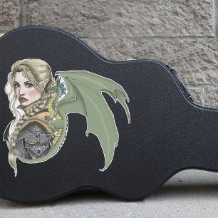 Elf Warrior Dragon Fantasy Magical Mediaeval Peach