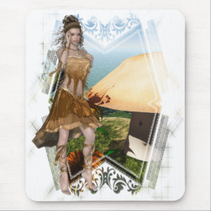 Elf with Mushroom D1 Designs Mouse Pad