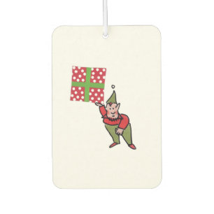 Elf With Polka Dot Gift car air freshener