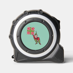 Elf With Polka Dot Gift green tape measure 1