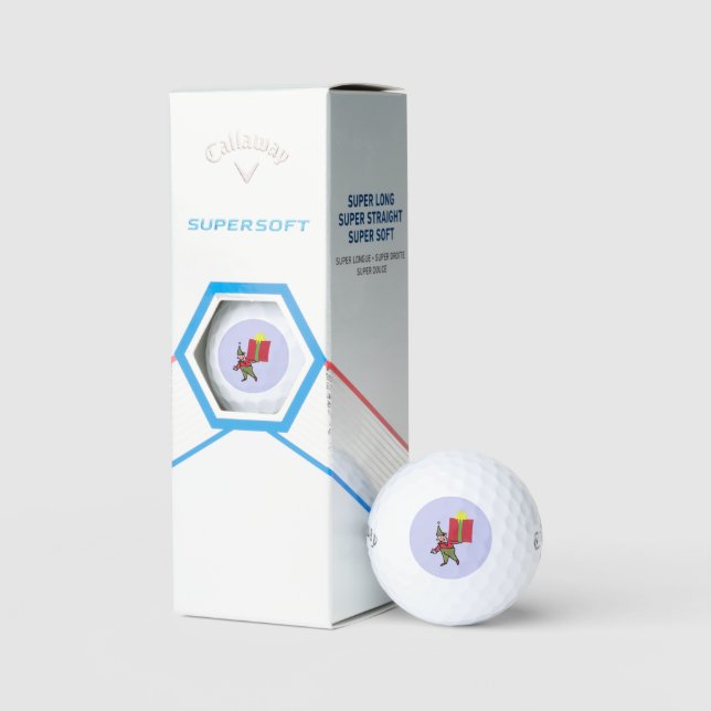 Elf With Red Box Callaway Supersoft golf balls 3pk (Packaging)