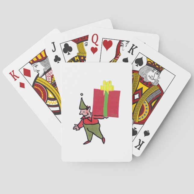 Elf With Red Box Poker playing cards (Back)