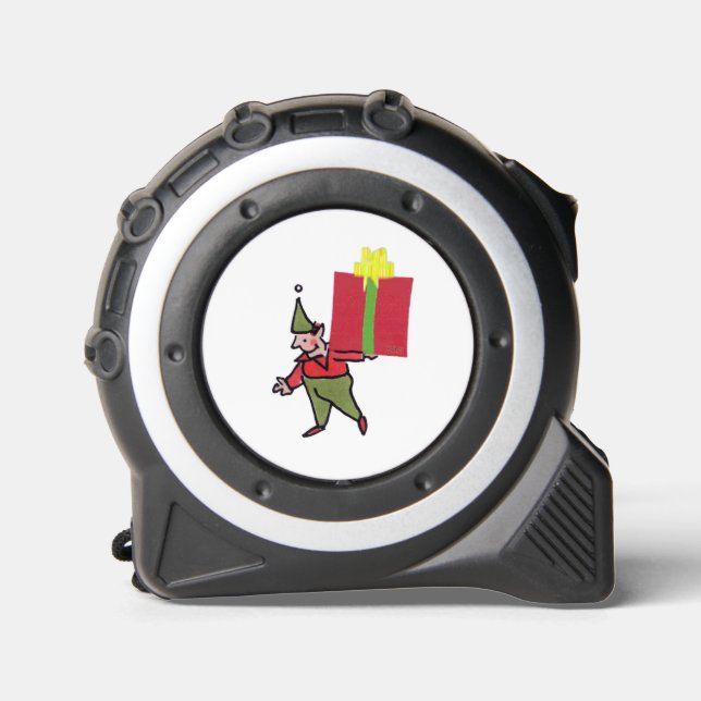 Elf With Red Box tape measure 1 (Front)