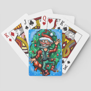 Elf Wreath Playing Cards