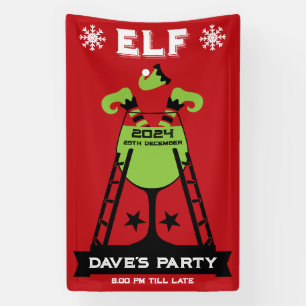 Elf  Xmas Party Banner