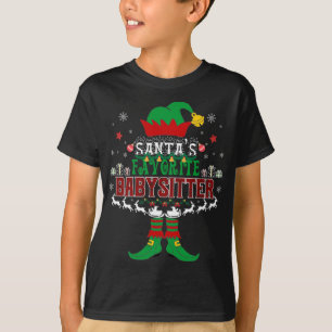 Elf Xmas Santa's Favourite Babysitter Ugly Sweater