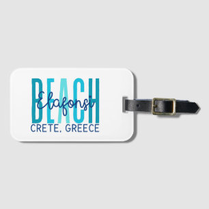 Elfonsi Beach Crete Greece (Ocean) Luggage Tag