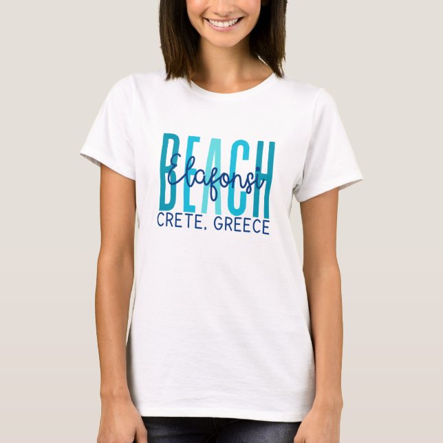 Elfonsi Beach Crete Greece (Ocean) T-Shirt (Front)