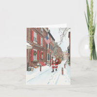Elfreth's Alley in Philly Christmas Card