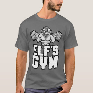 Elfs Gym Squat Leg Day Bodybuilder Christmas Worko T-Shirt
