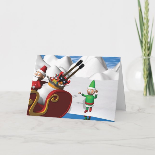 Elf's Sad Christmas Holiday Card (Front)