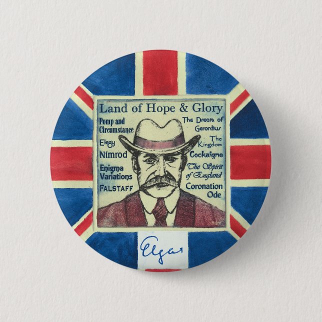 Elgar 6 Cm Round Badge (Front)