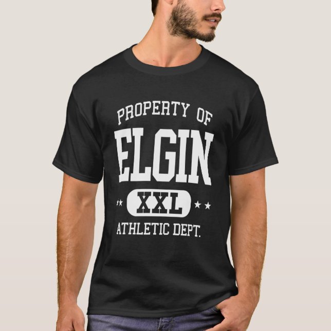 Elgin Retro Athletic Property Dept T-Shirt (Front)