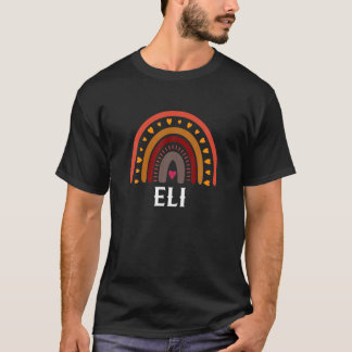 Eli Colourful Rainbow Funny Men / Boy / Baby Name T-Shirt