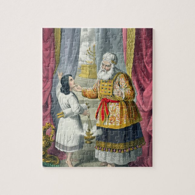 Eli Questioning Samuel Regarding the Vision, from Jigsaw Puzzle (Vertical)