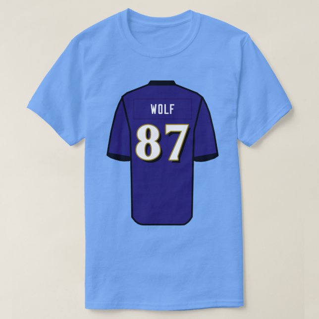 Eli Wolf Jersey T-Shirt (Design Front)