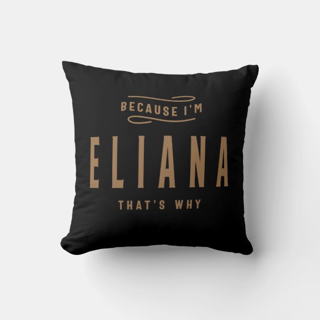 Eliana Name Personalised Birthday Name Eliana Cushion (Front)