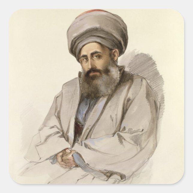 Elias - Jacobite Priest from Mesopotamia Square Sticker (Front)