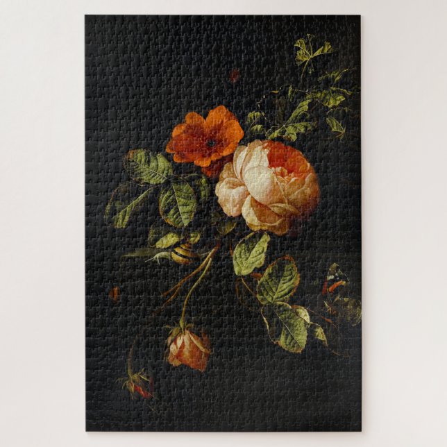 Elias van den Broeck, Still Life with Roses Jigsaw Puzzle (Vertical)