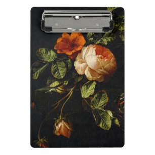 Elias van den Broeck, Still Life with Roses Mini Clipboard