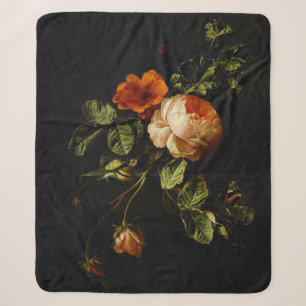 Elias van den Broeck, Still Life with Roses Sherpa Blanket