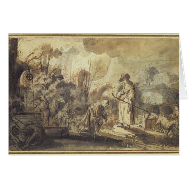 Eliezer and Rebecca at the Well (Front Horizontal)