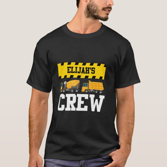 Elijah Construction Crew Custom Dumptruck Dump Tru T-Shirt (Front)