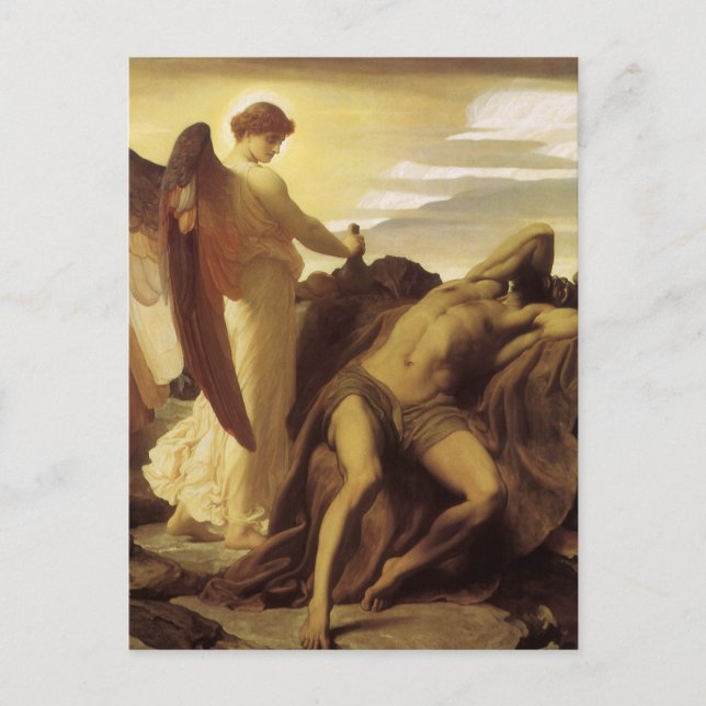 Elijah in Wilderness by Lord Frederic Leighton Postcard (Front)