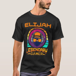 ELIJAH Legendary Gamer - Personalised Name Gift T-Shirt
