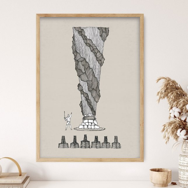 Elijah on Mt. Carmel, Fire from Heaven, Wall Art,  Poster (Creator Uploaded)