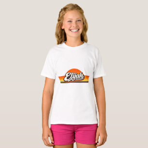 Elijah Retro Sunset Name Design T-Shirt