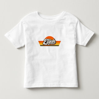 Elijah Retro Sunset Name Design Toddler T-Shirt