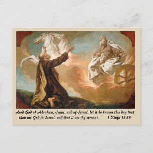 Elijah Taken Up in a Chariot of Fire by G. Angeli Postcard