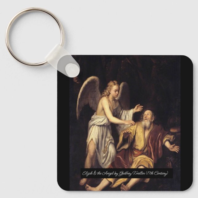 Elijah & the Angel Key Ring (Front)
