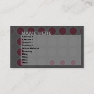 elipses : maroon : business card