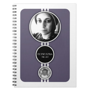 elipses purple memorial cards spiral notebook