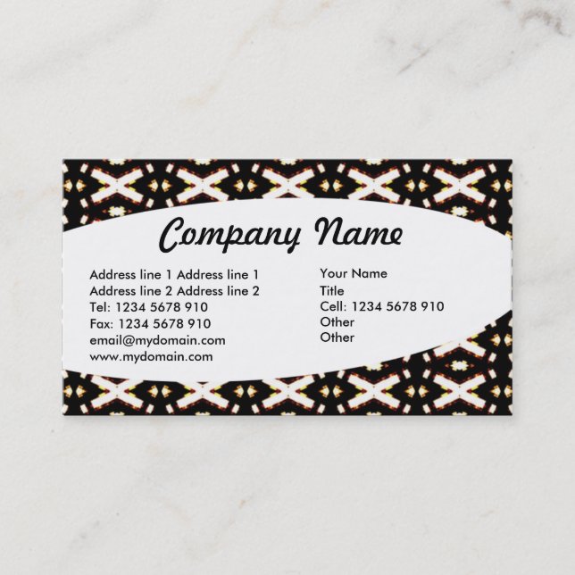 Eliptical - Abstract 016 Business Card (Front)