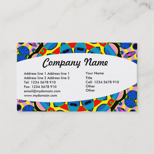Eliptical - Abstract 025 Business Card (Front)