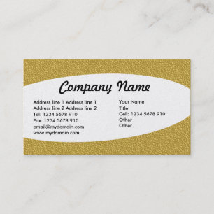 Eliptical - Amber Embossed Texture - Gold Business Card