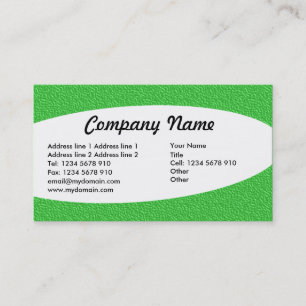 Eliptical - Bright Green Embossed Texture Business Card