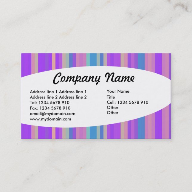 Eliptical - Stripes 06 Business Card (Front)