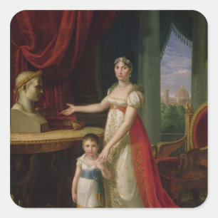 Elisa Bonaparte  Grand Duchess of Tuscany Square Sticker