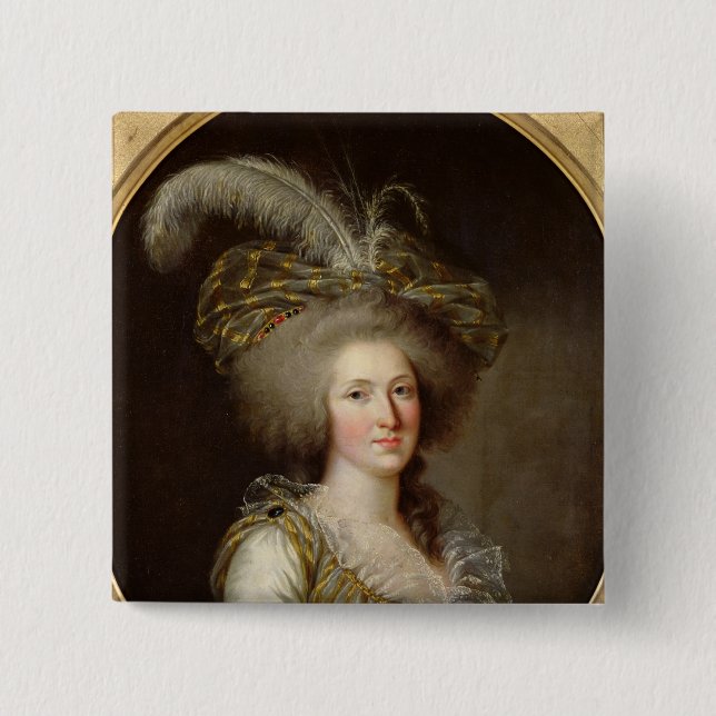 Elisabeth of France 15 Cm Square Badge (Front)