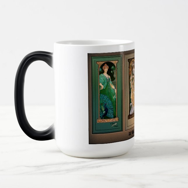 Élisabeth Sonrel Art Nouveau Maiden Bird Series Magic Mug (Left)