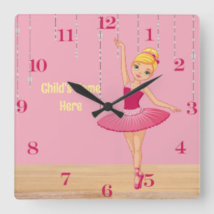 Elise Blonde Ballerina Wall Clock