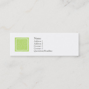 Elise - Green Mini Business Card