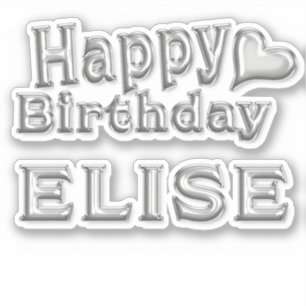 Elise Happy Birthday silver Sticker