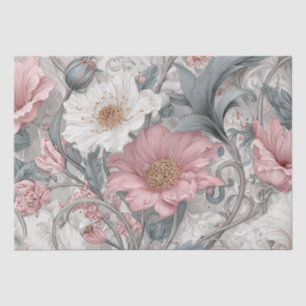 Elise Pink & Grey Nouveau Garden Tissue Paper