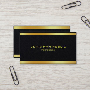 Elite Black & Gold Premium Black Paper Luxurious Business Card
