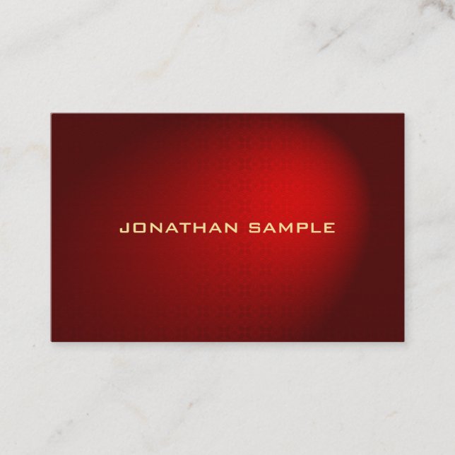 Elite Black Red Damask Design Professional Elegant Business Card (Front)